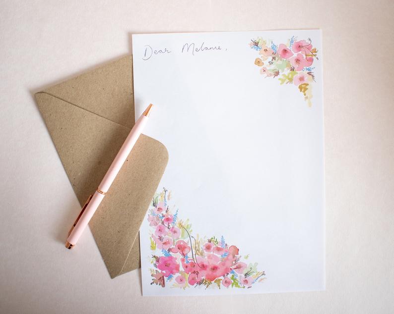 lauren marie studio stationery letter writing set gift christmas